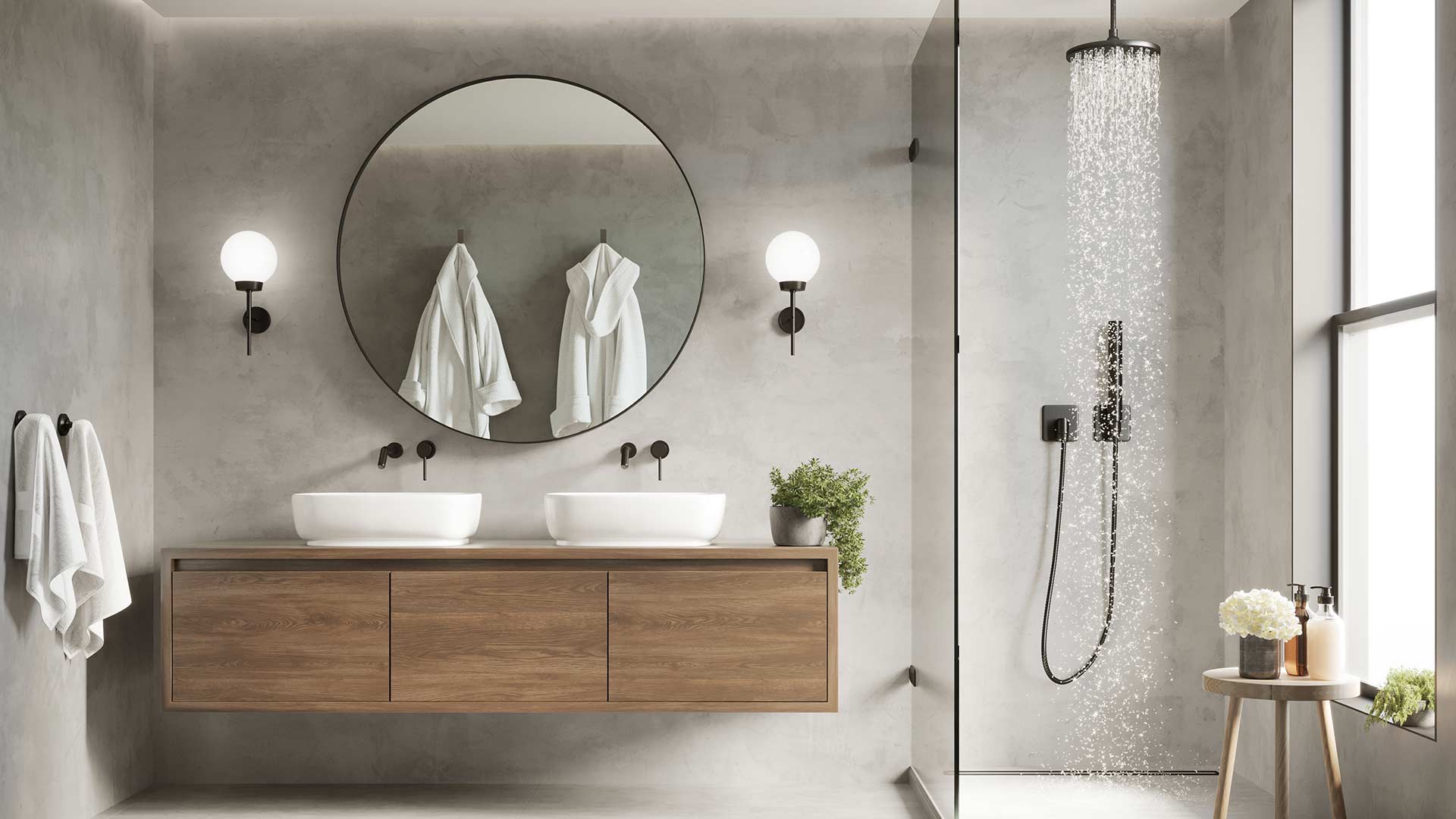 Salle de bain rénovée par Fremaut
